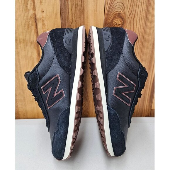 New Balance 515 Classic Black Brown Leather Men's Sneakers Size 8.5 - Picture 4 of 11